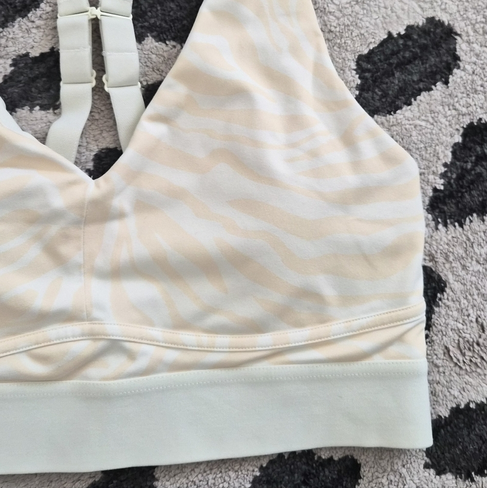 Fabletics All Day Every Day Bra Yellow Zebra Print V Neck Size L/XL - Picture 6 of 12
